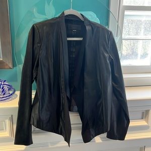 BlankNYC faux leather jacket suede detail large